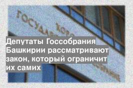 Депутаты Госсобрания Башкирии рассматривают закон, который ограничит их самих
