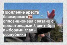 Продление ареста башкирского оппозиционера связано с предстоящими 8 сентября выборами главы республики