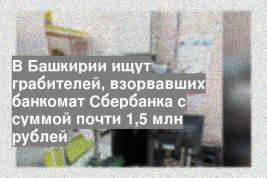 В Башкирии ищут грабителей, взорвавших банкомат Сбербанка с суммой почти 1,5 млн рублей