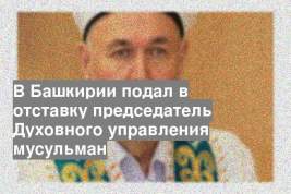 В Башкирии подал в отставку председатель Духовного управления мусульман