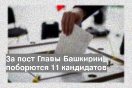 За пост Главы Башкирии поборются 11 кандидатов