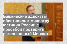 Башкирские адвокаты обратились к министру юстиции России с просьбой проверить региональный Минюст