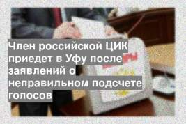 Член российской ЦИК приедет в Уфу после заявлений о неправильном подсчете голосов