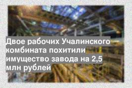 Двое рабочих Учалинского комбината похитили имущество завода на 2,5 млн рублей