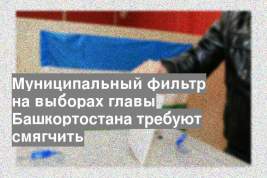 Муниципальный фильтр на выборах главы Башкортостана требуют смягчить