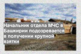 Начальник отдела МЧС в Башкирии подозревается в получении крупной взятки