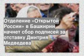 Отделение «Открытой России» в Башкирии начнет сбор подписей за отставку Дмитрия Медведева