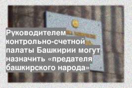 Руководителем контрольно-счетной палаты Башкирии могут назначить «предателя башкирского народа»