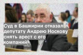 Суд в Башкирии отказал депутату Андрею Носкову снять арест с его компаний