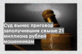Суд вынес приговор заполучившим свыше 21 миллиона рублей мошенникам