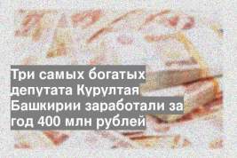 Три самых богатых депутата Курултая Башкирии заработали за год 400 млн рублей