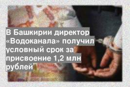 В Башкирии директор «Водоканала» получил условный срок за присвоение 1,2 млн рублей