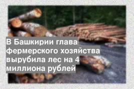 В Башкирии глава фермерского хозяйства вырубила лес на 4 миллиона рублей