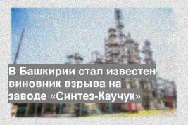 В Башкирии стал известен виновник взрыва на заводе «Синтез-Каучук»