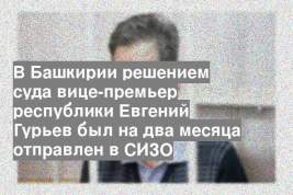 В Башкирии решением суда вице-премьер республики Евгений Гурьев был на два месяца отправлен в СИЗО