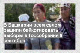 В Башкирии всем селом решили байкотировать выборы в Госсобрание 9 сентября