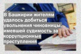 В Башкирии жителям удалось добиться увольнения чиновницы, имевшей судимость за коррупционные преступления