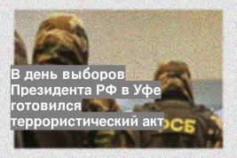 В день выборов Президента РФ в Уфе готовился террористический акт