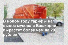 В новом году тарифы на вывоз мусора в Башкирии вырастут более чем на 20 рублей