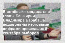 В штабе экс-кандидата в главы Башкирии Владимира Барабаша недовольны итоговыми цифрами прошедших 8 сентября выборов