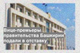 Вице-премьеры правительства Башкирии подали в отставку
