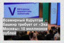 Всемирный Курултай башкир требует от «Эха Москвы» 10 миллионов рублей