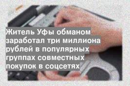 Житель Уфы обманом заработал три миллиона рублей в популярных группах совместных покупок в соцсетях
